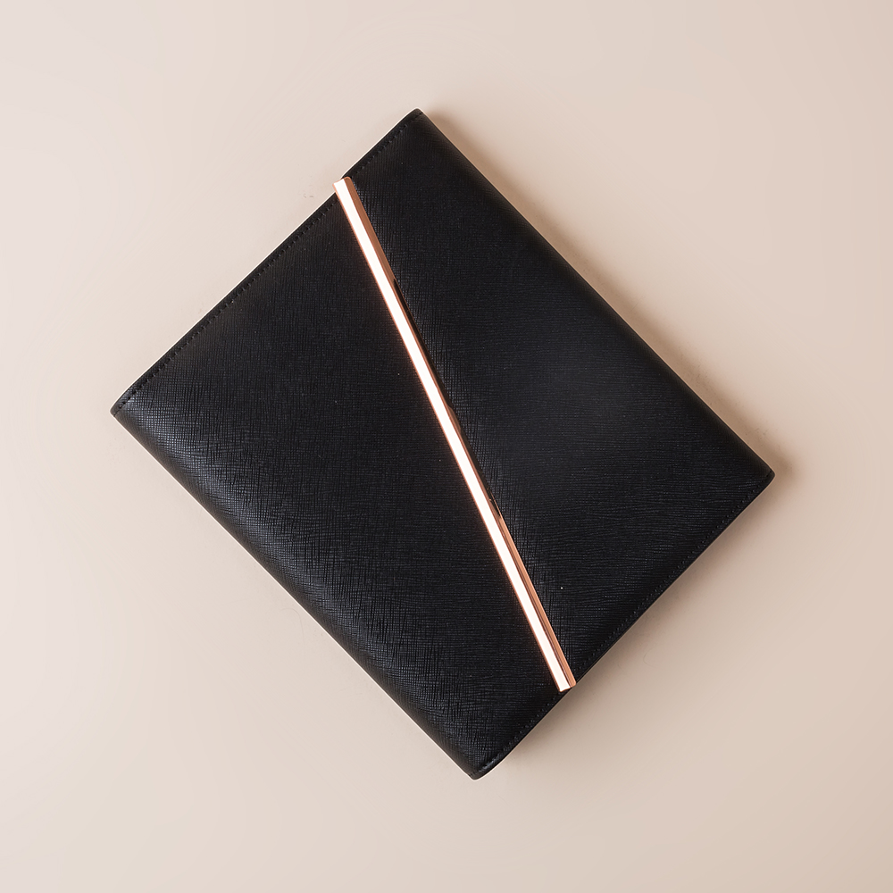 Black PU Leather Planner Binder