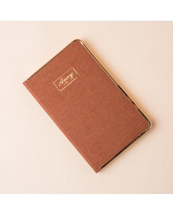 Gilt Pages PU Notebook