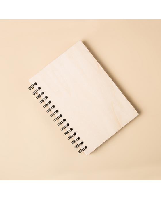 SPIRAL BOUND A5 PLYWOOD COVER NOTEBOOK